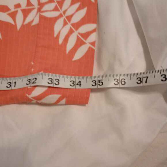 IZOD Women's Coral Pink Floral Capris. Sz. 20 Front Back Pockets. Plussize - Picture 5 of 7